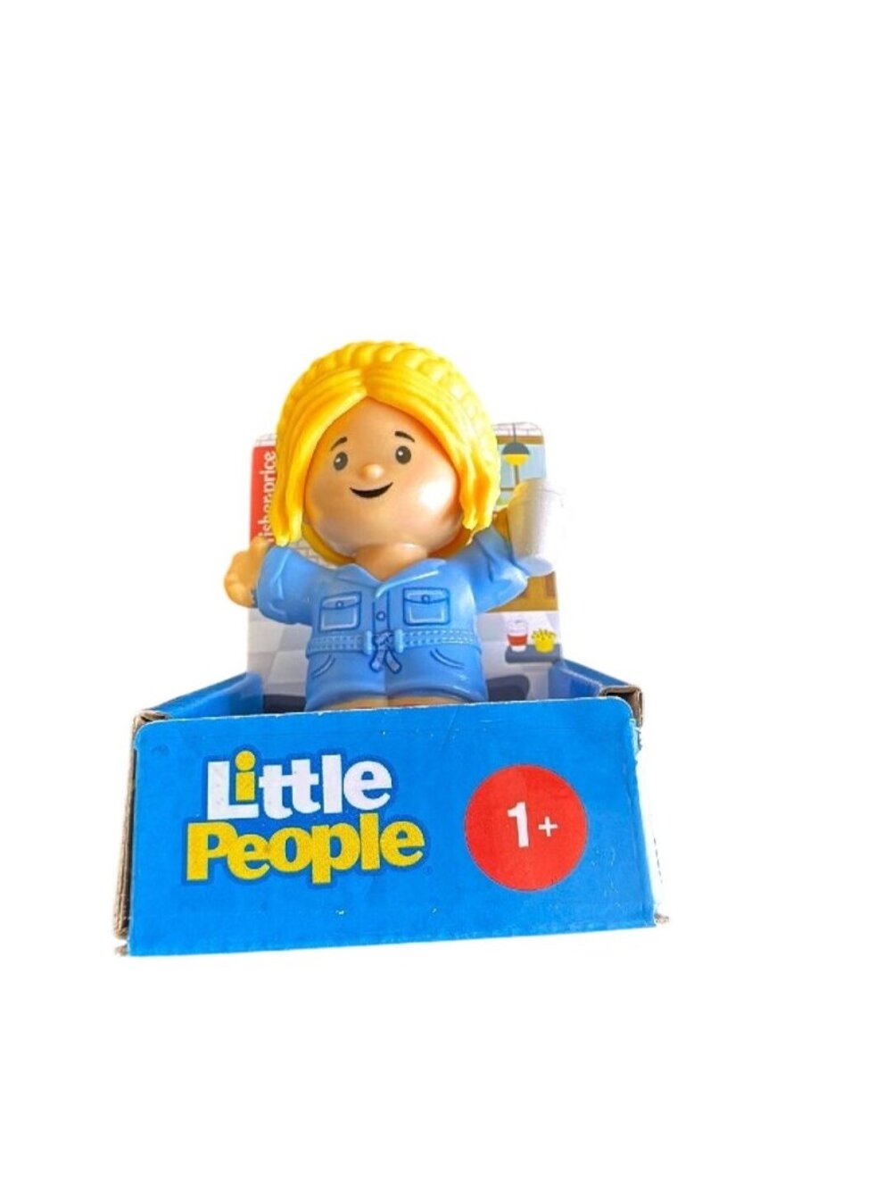 Fisher-Price Little People Denim Jumpsuit Mom Figure New